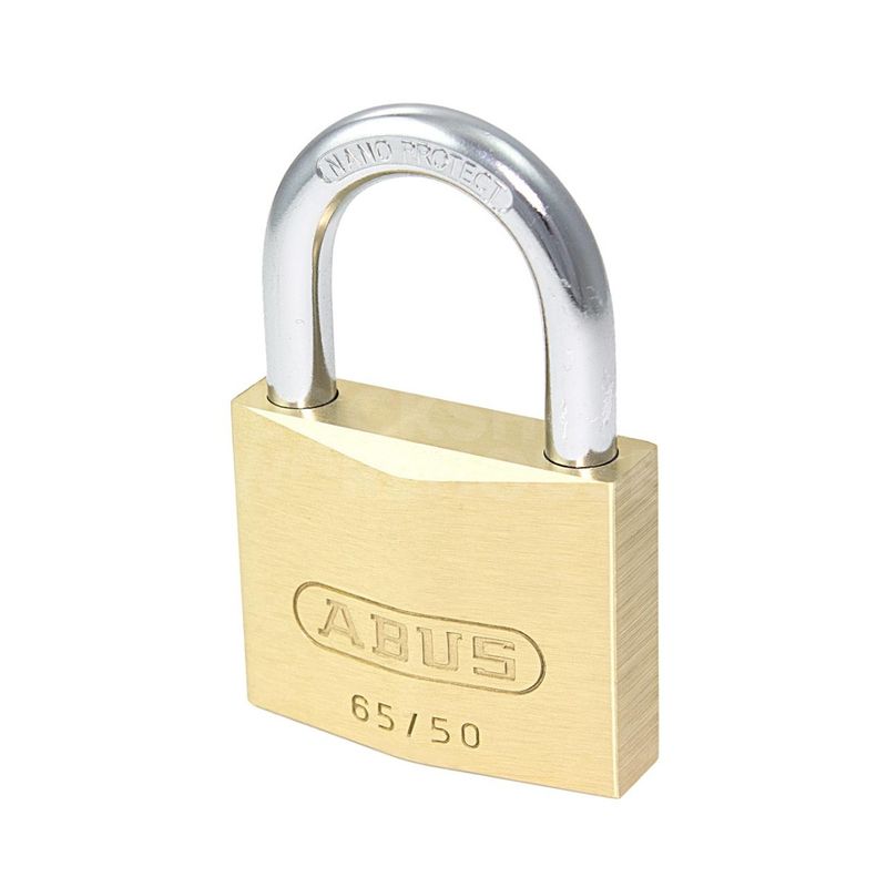 Gallery Image: ABUS 65IB/50 Brass Padlock - Stainless Steel Shackle