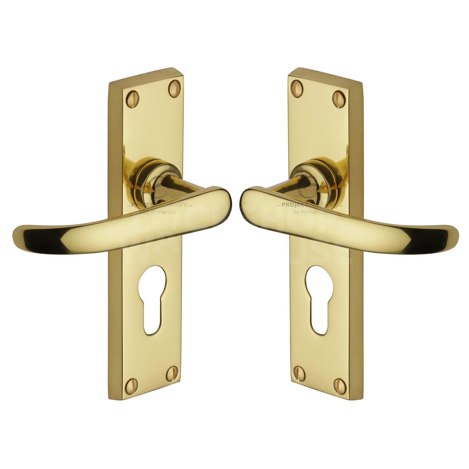 Transitional Avon Door Handles (Pair) by M Marcus