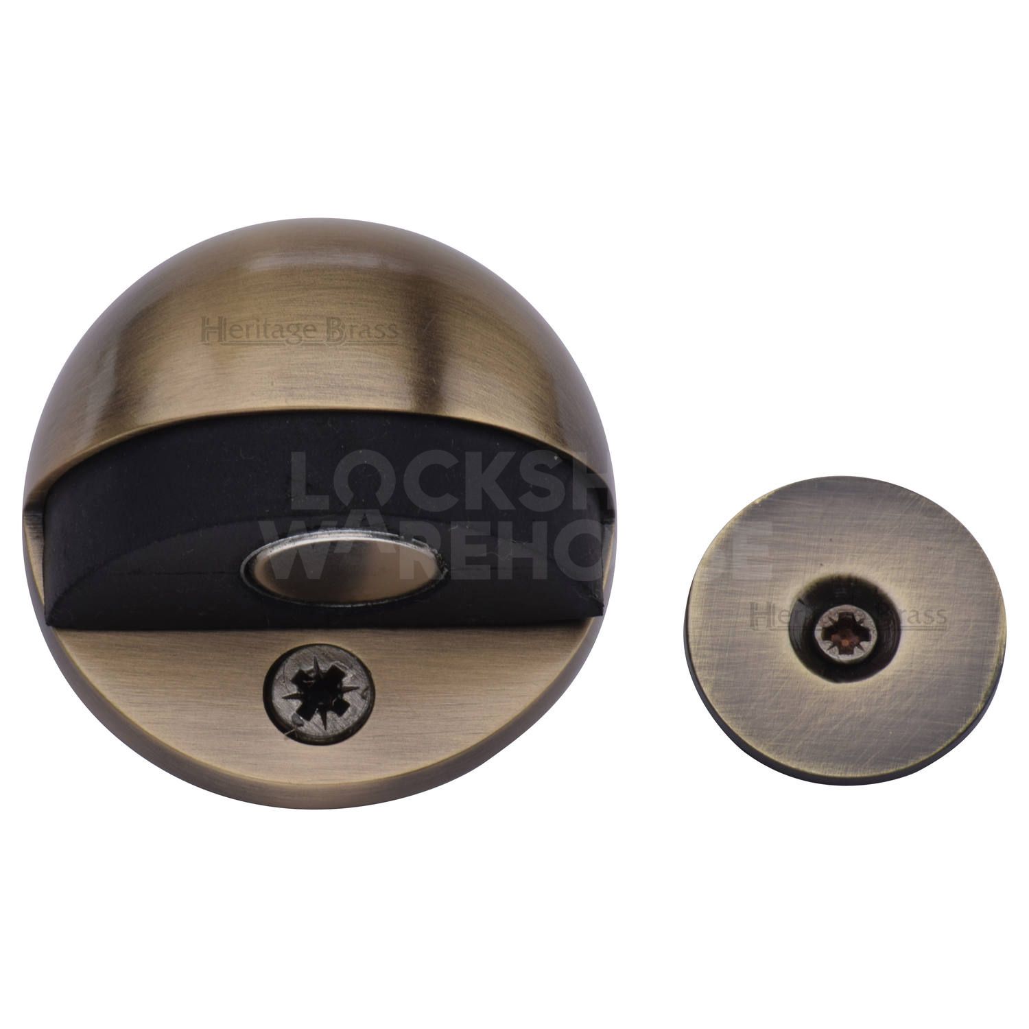 Heritage Brass Round Shielded Magnetic Door Stop