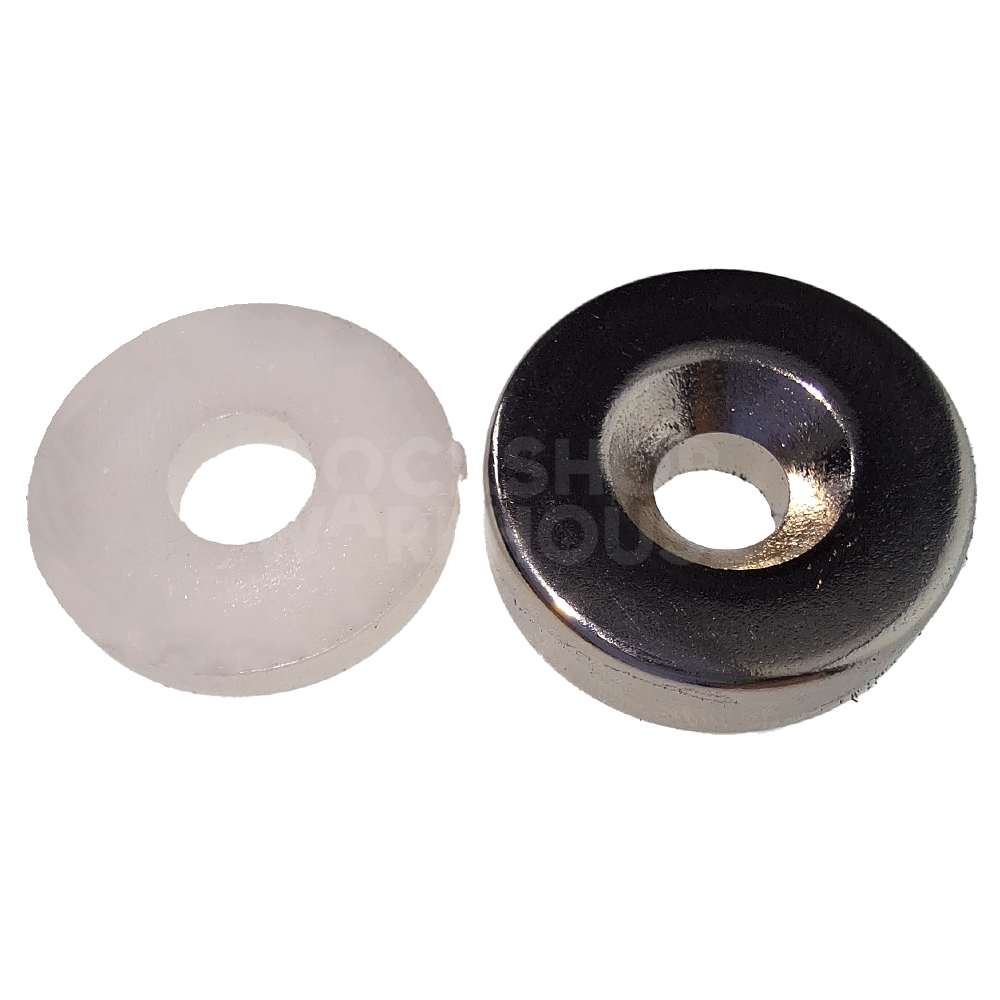 MACO Round Magnet With Screw Hole 16mm - Silver 463138