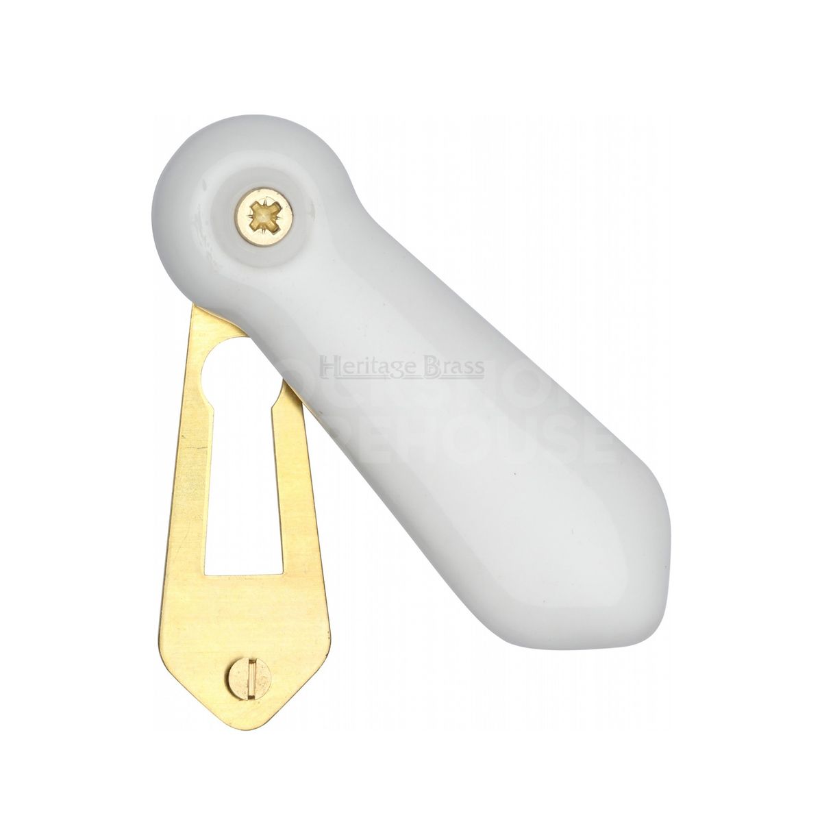 Gallery Image: Traditional Covered Escutcheon Plain White by Heritage Brass