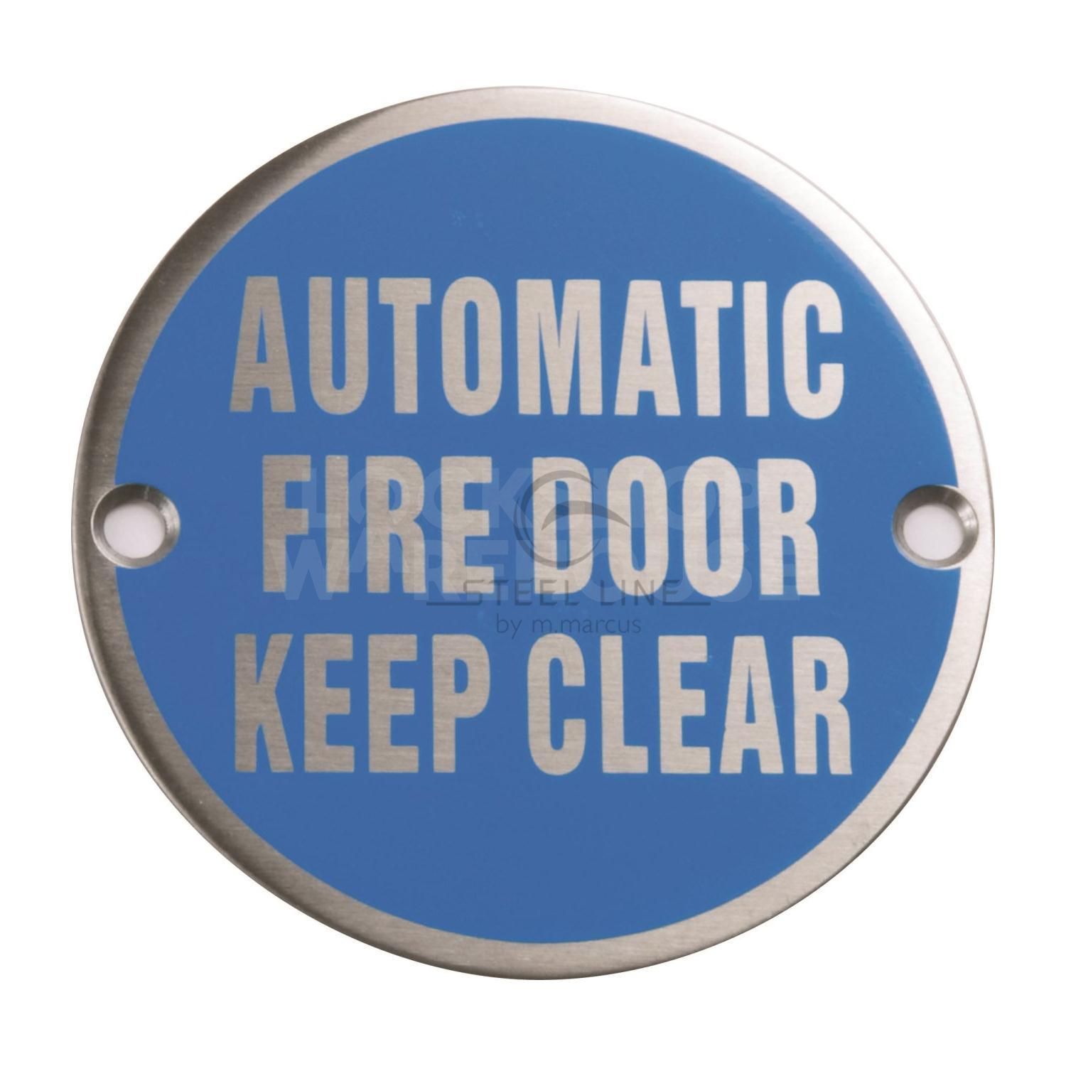 Functional Automatic Fire Door Keep Clear Sign by M Marcus