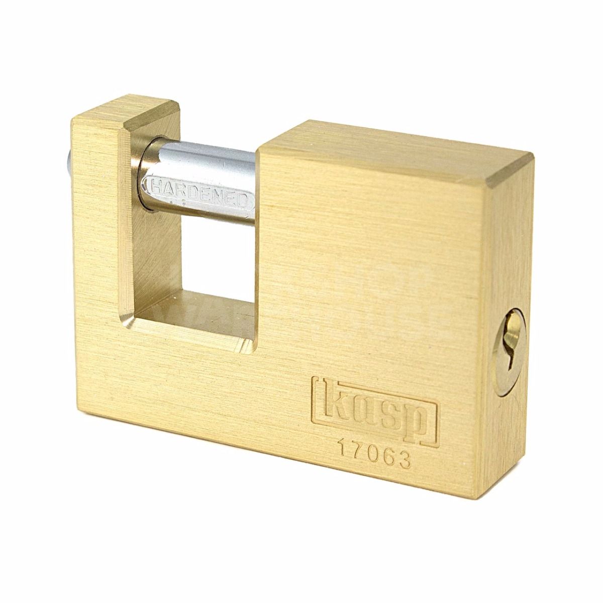 Gallery Image: Kasp Brass Shutter Padlock - 63mm