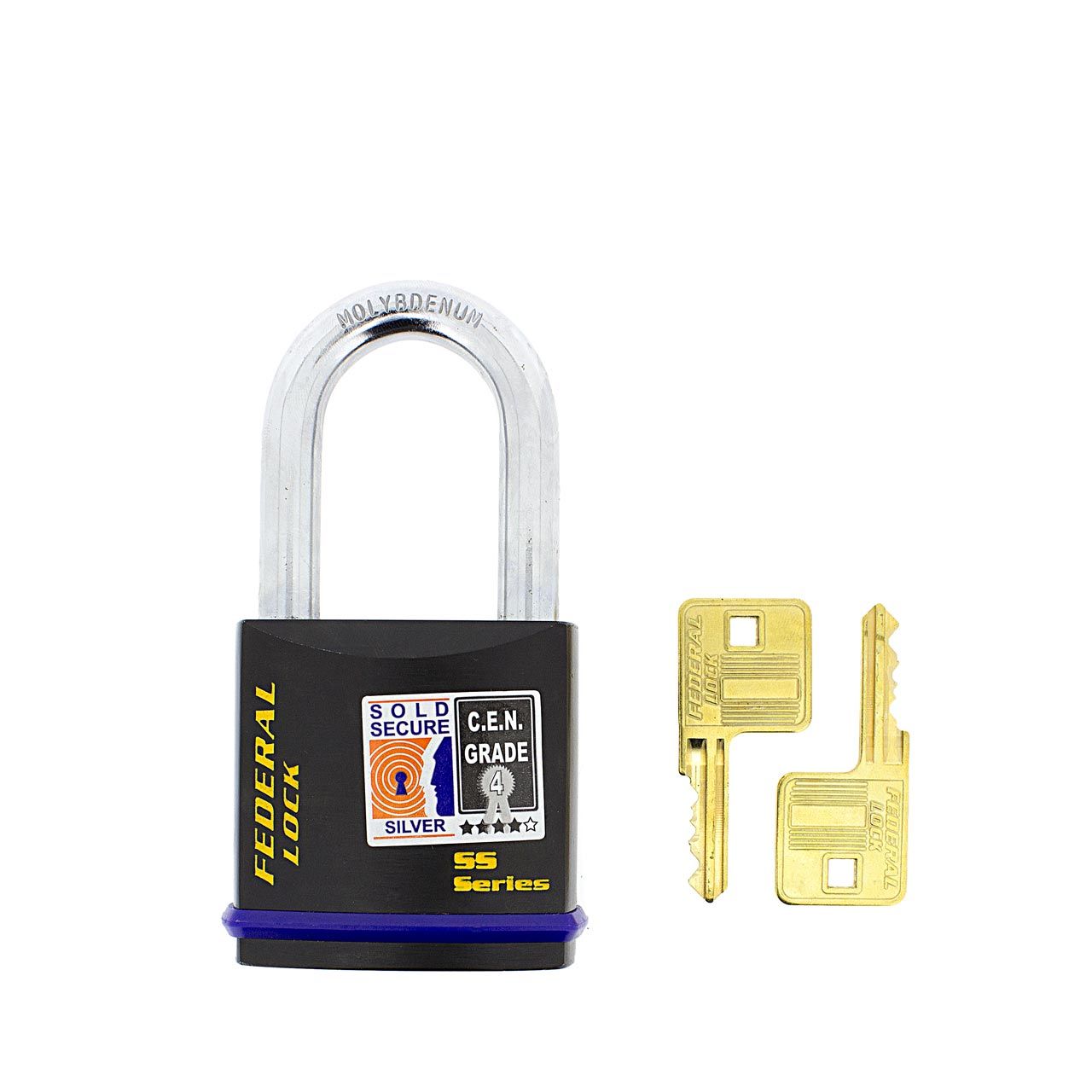 Dimensions Image: Federal 732 Padlock - 50mm Long Shackle