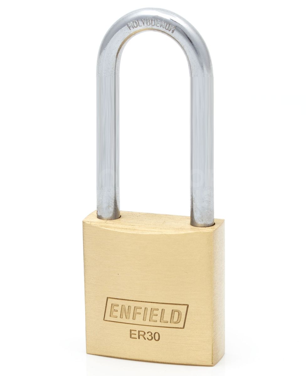Gallery Image: Enfield EL30 Brass Padlock - 50mm or 70mm Shackle