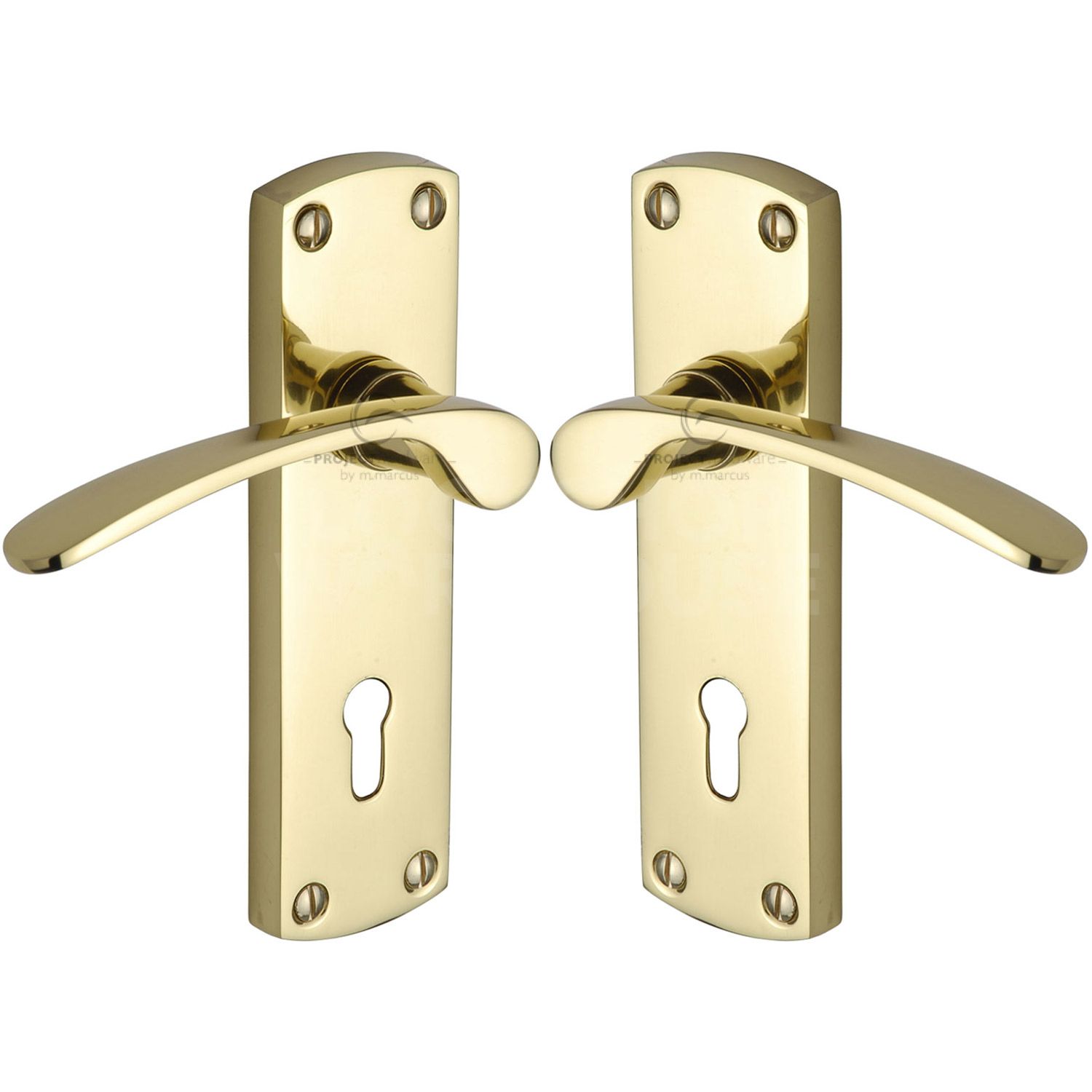 Art Deco Luca Door Handles (Pair) by M Marcus