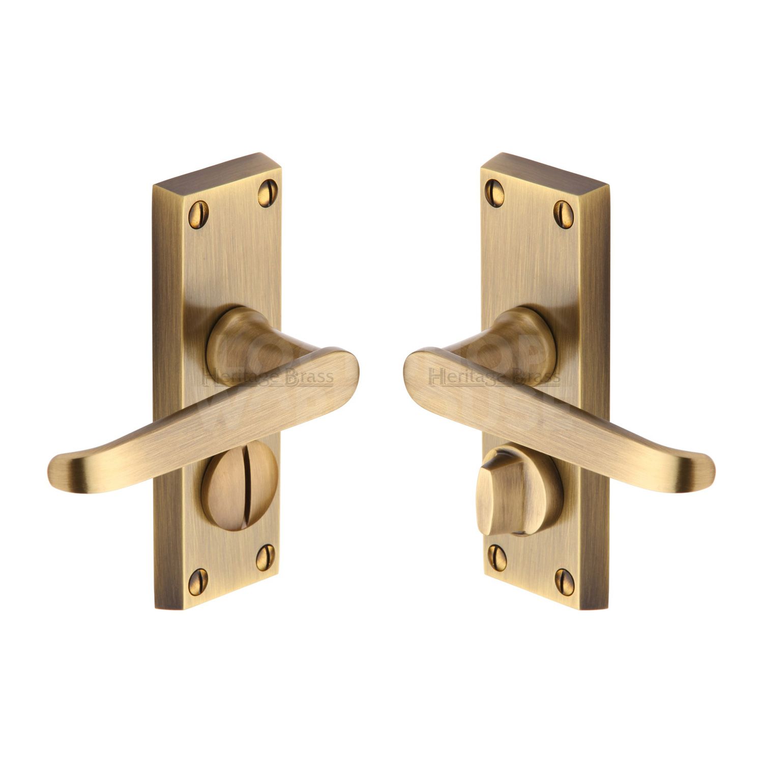 Traditional Victoria Door Handles (Pair) by Heritage Brass