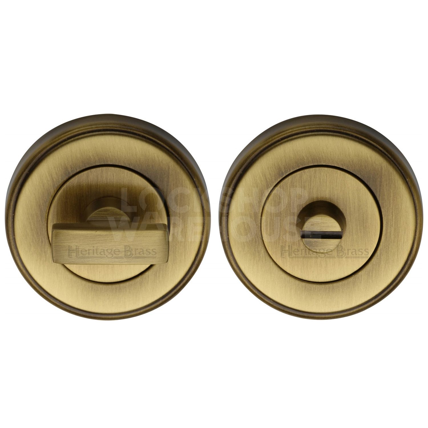 Heritage Brass Round Traditional Bathroom Turn & Release