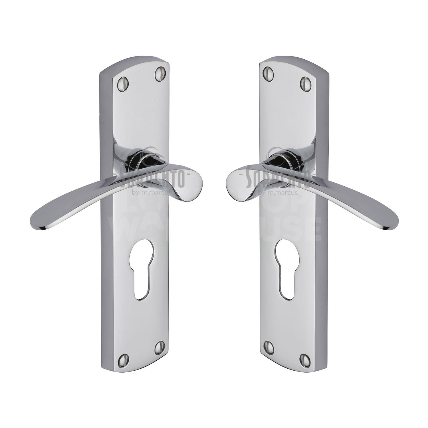 Sorrento Contemporary Door Handles (Pair) by M Marcus
