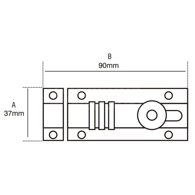 Dimensions Image: Squire Combi 3 Combination Bolt