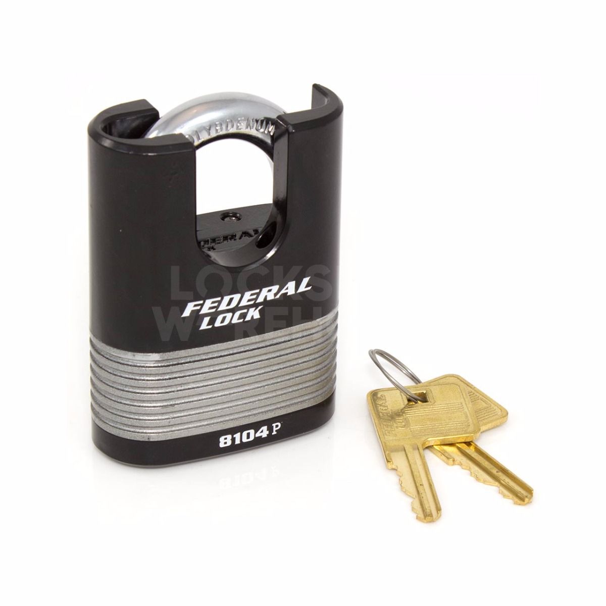 Federal FD8104P Protected Shackle laminated padlock