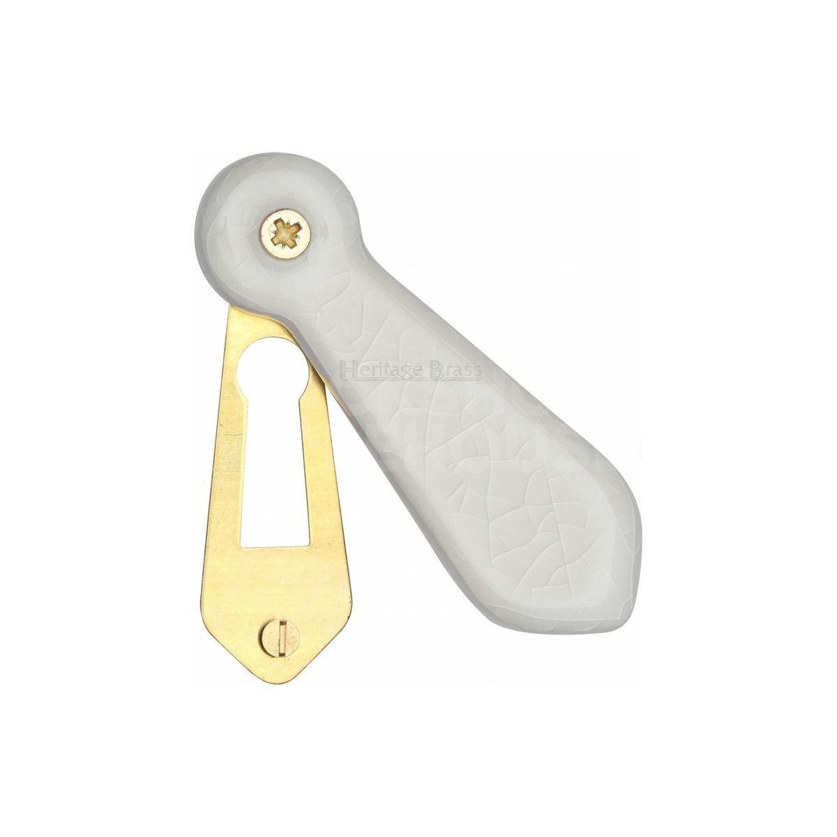 Gallery Image: Heritage Brass Traditional Covered Escutcheon White Crackle