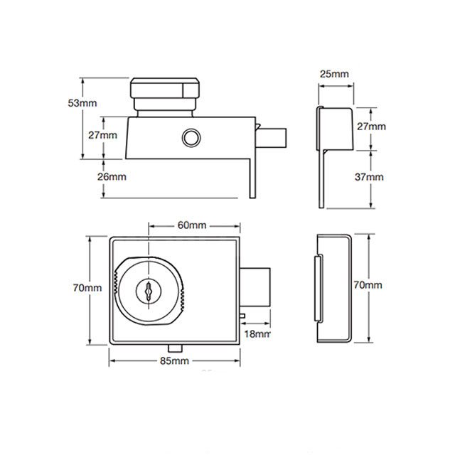 Dimensions Image: Union 4L67E Brass