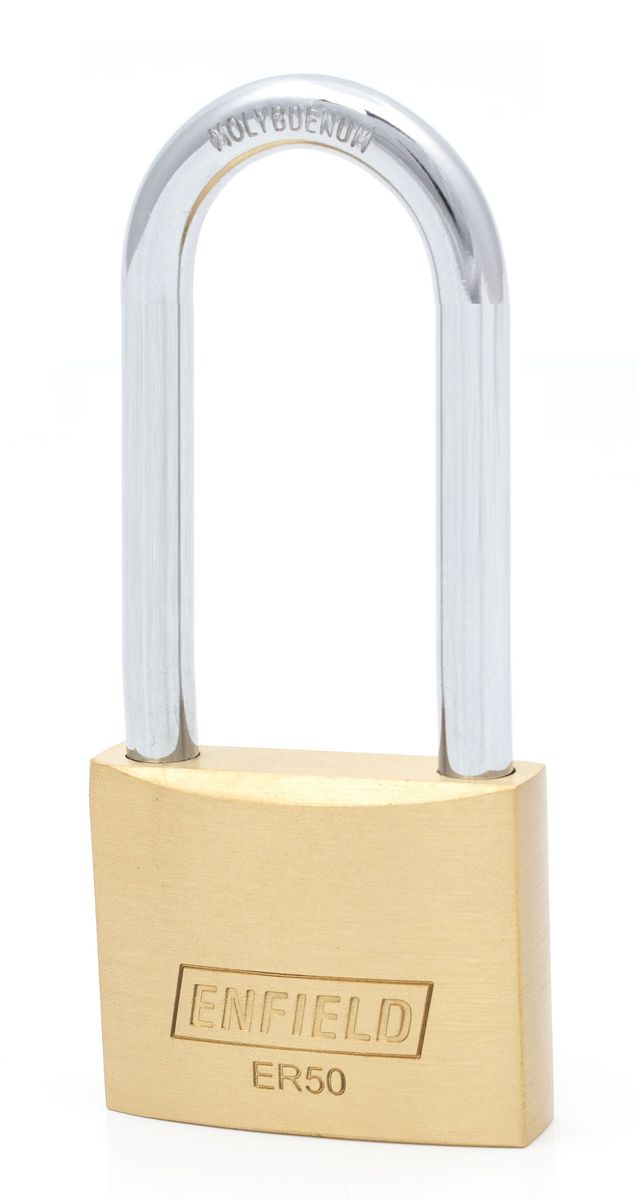 Gallery Image: Enfield EL50 Brass Padlock - 50mm or 75mm Long Shackle