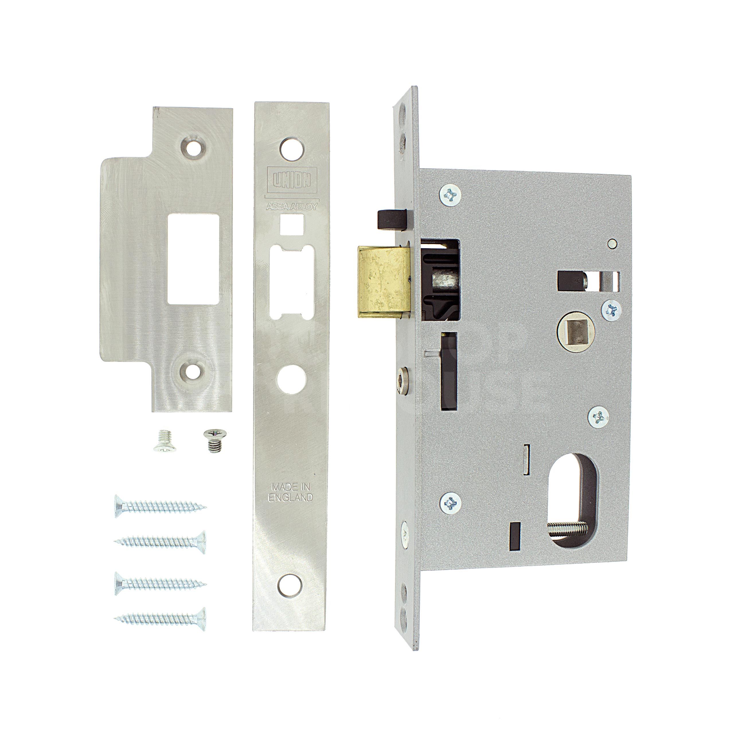 Dimensions Image: Union L2341 Mortice Nightlatch (Oval Cylinder)
