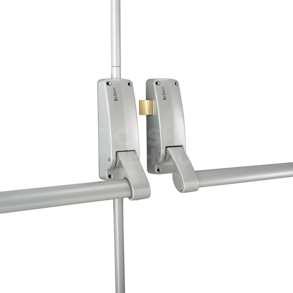Briton 377 Push Bar Double Rebated Door Panic Set