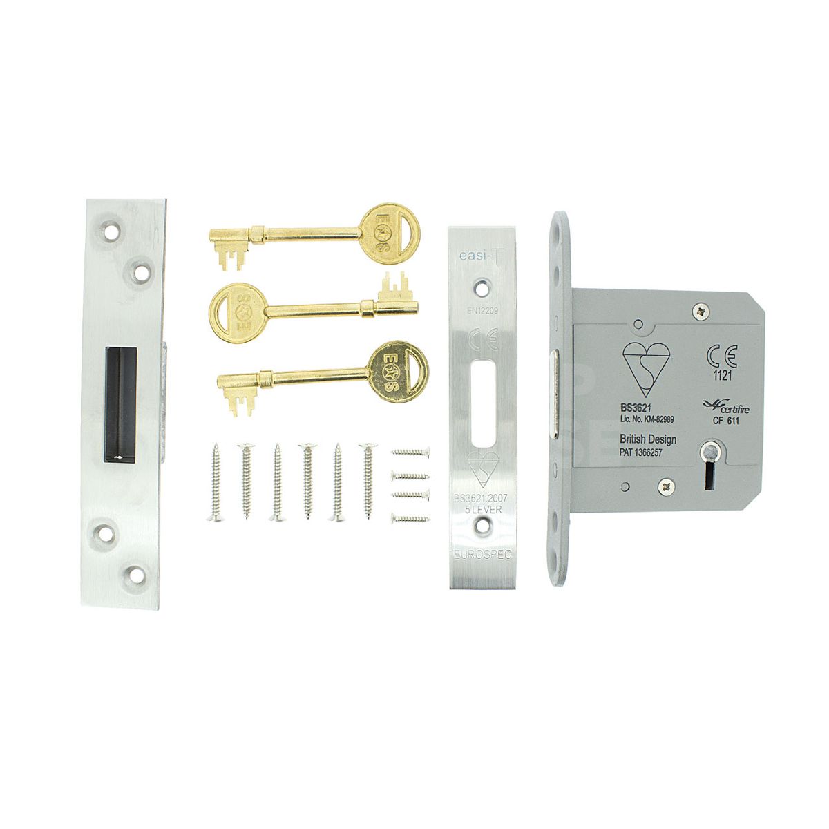 Gallery Image: Eurospec Easi-T 5 lever Deadlock - BS3621