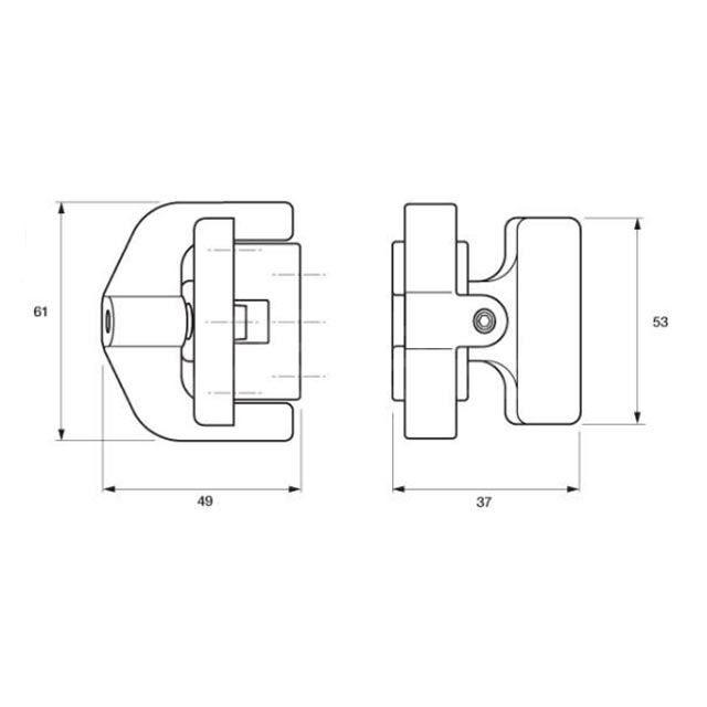 Dimensions Image: Yale Window Lock 8K123