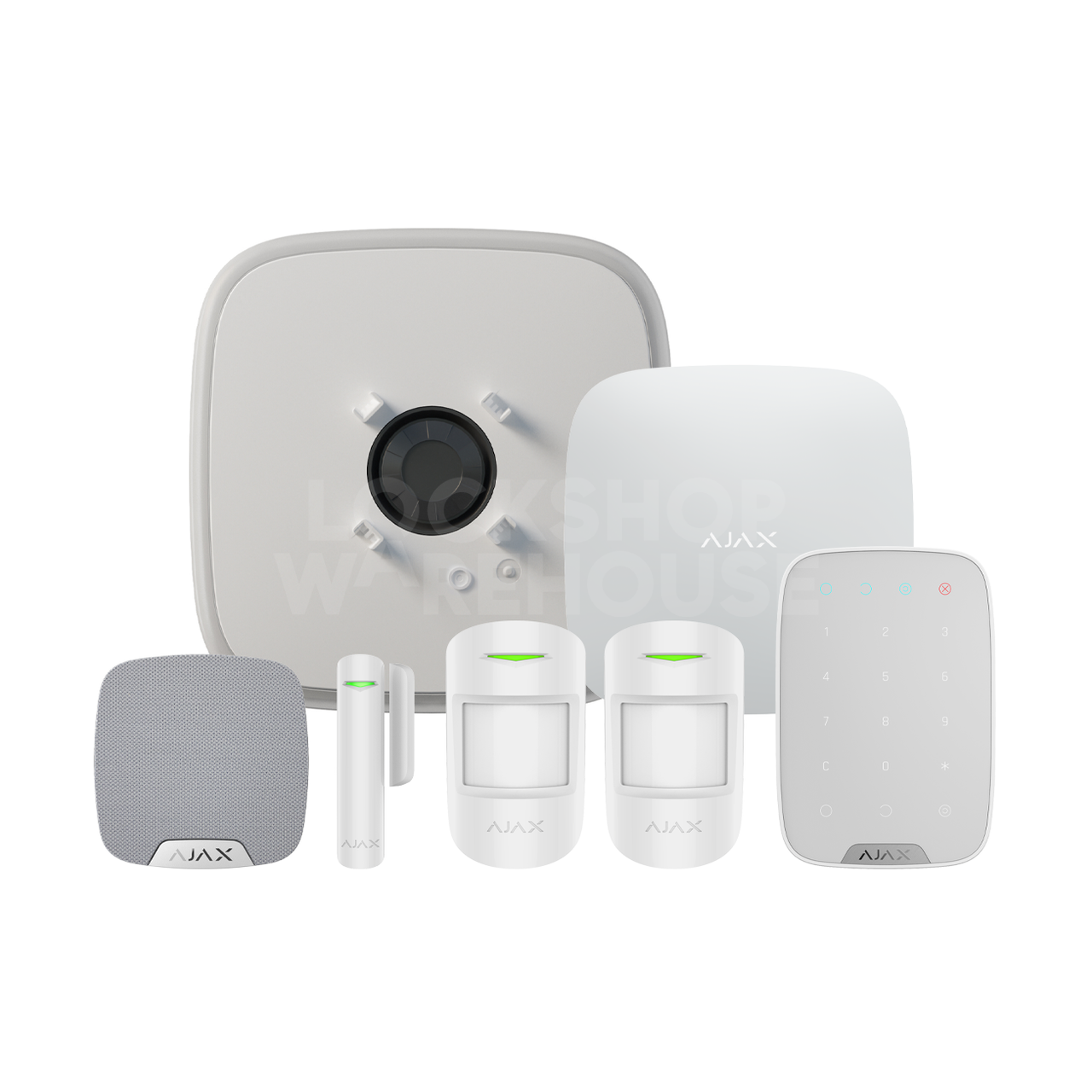 Ajax Kit 4 Hub 2 (2G) DoubleDeck Alarm Kit with Keypad
