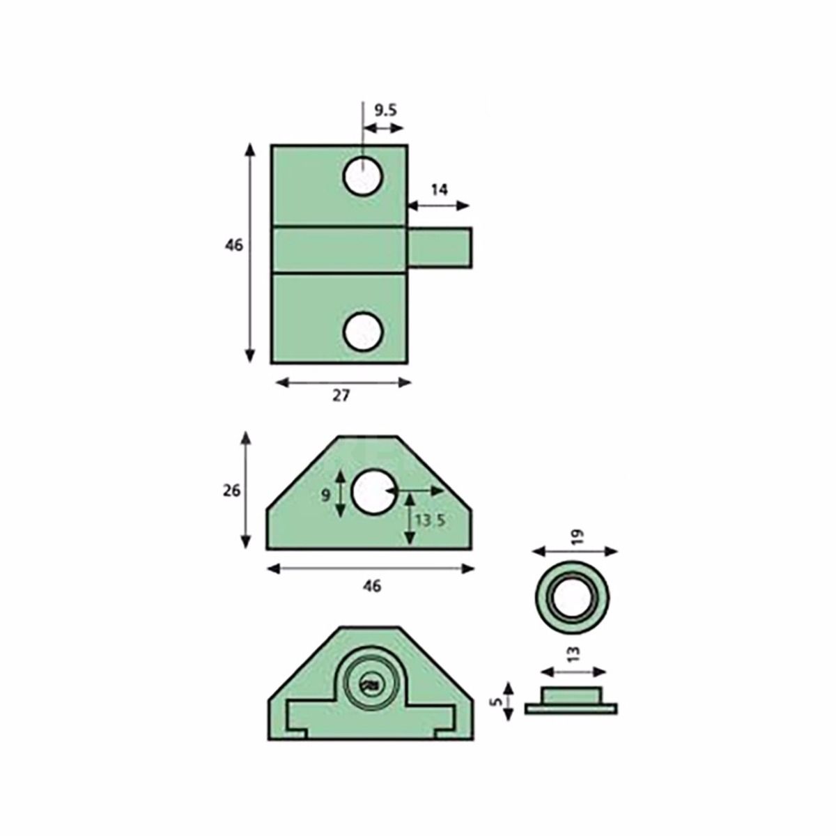 Gallery Image: ERA 100 Patio Door Lock