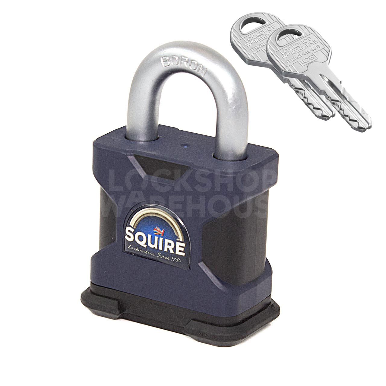 SQUIRE Stronghold® SS50S Padlock with EVVA ICS key - Fully Protected key