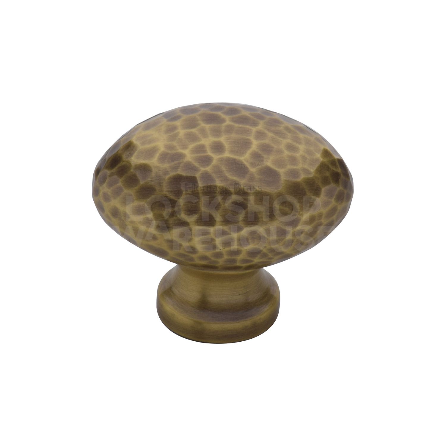 Victorian Oval Cabinet Knob Hammered Design