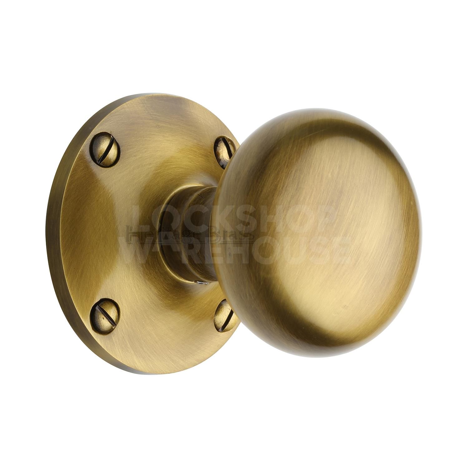 Kensington Traditional Door Knob (pair) by Heritage Brass