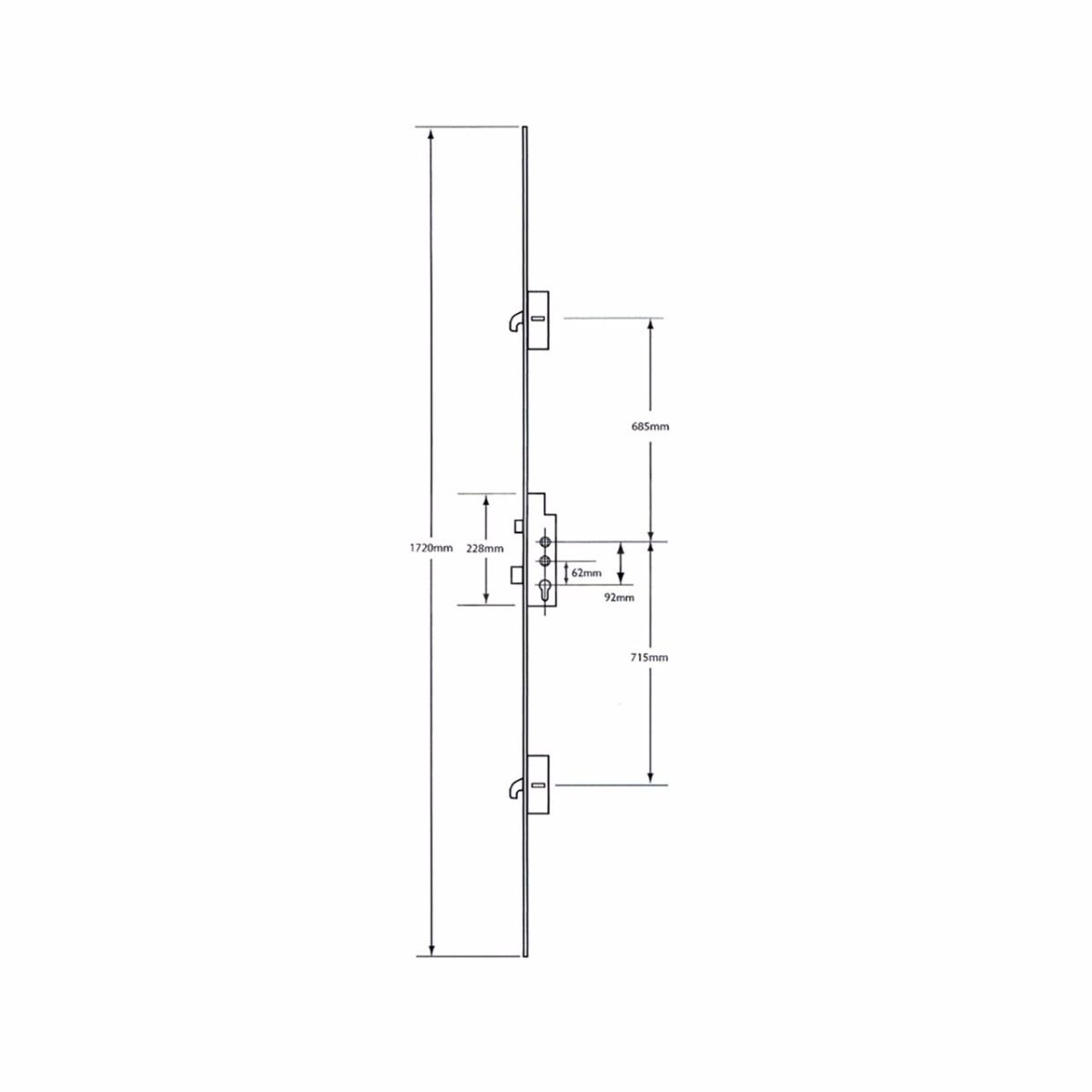 Gallery Image: Fullex Crimebeater 2 Hook - Twin Spindle: UPVC Multi-Point Locking Mechanism