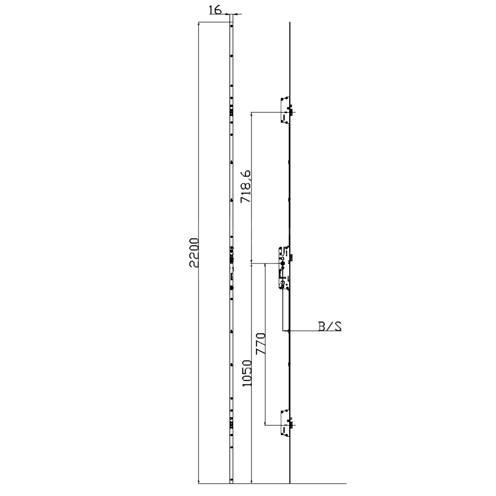 Dimensions Image: Yale Lockmaster AutoEngage Classic Latch &amp; Deadbolt