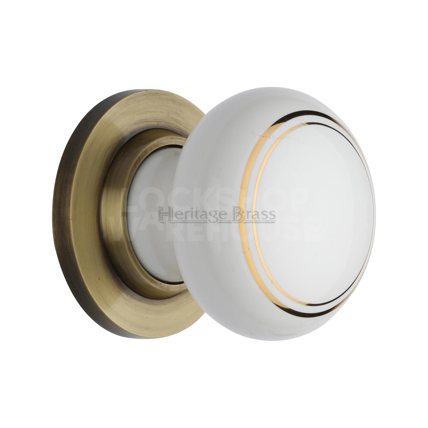 Gold Line Knob - Elegant Traditional by Heritage Brass