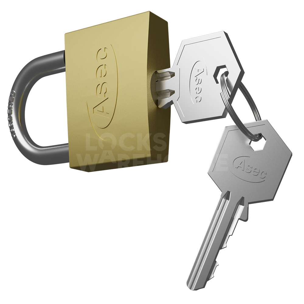 ASEC Masterkeyed Brass Padlock 50mm (Masterkey Ref. CC)