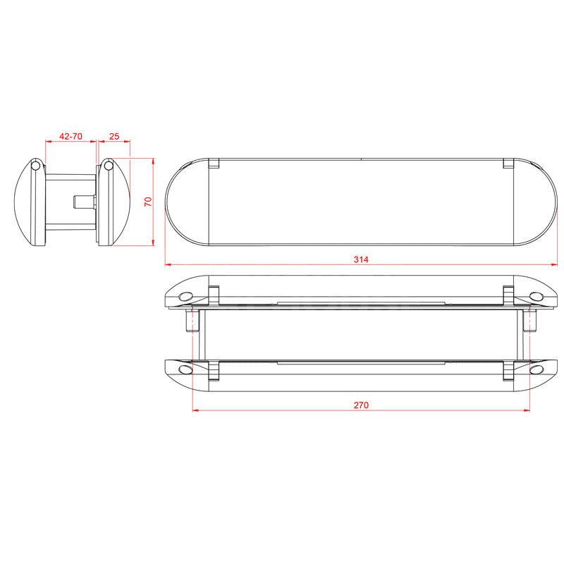 Dimensions Image: Ultion Sweet Square Letterplate