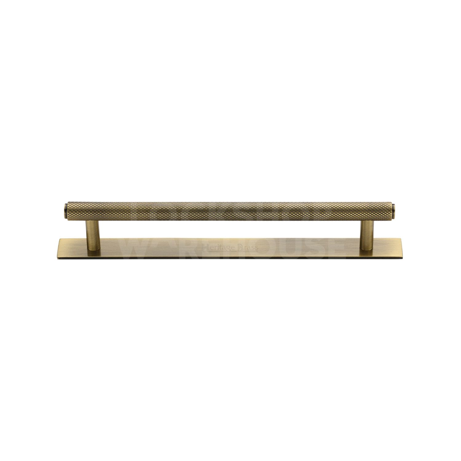 Knurled Cabinet Pull Handle with Plate
