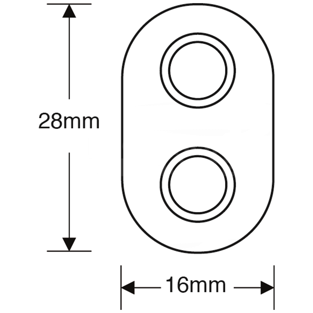 Dimensions Image: ASEC Fixing Tab for UPVC Door Locks - Fixing Tab UPVC