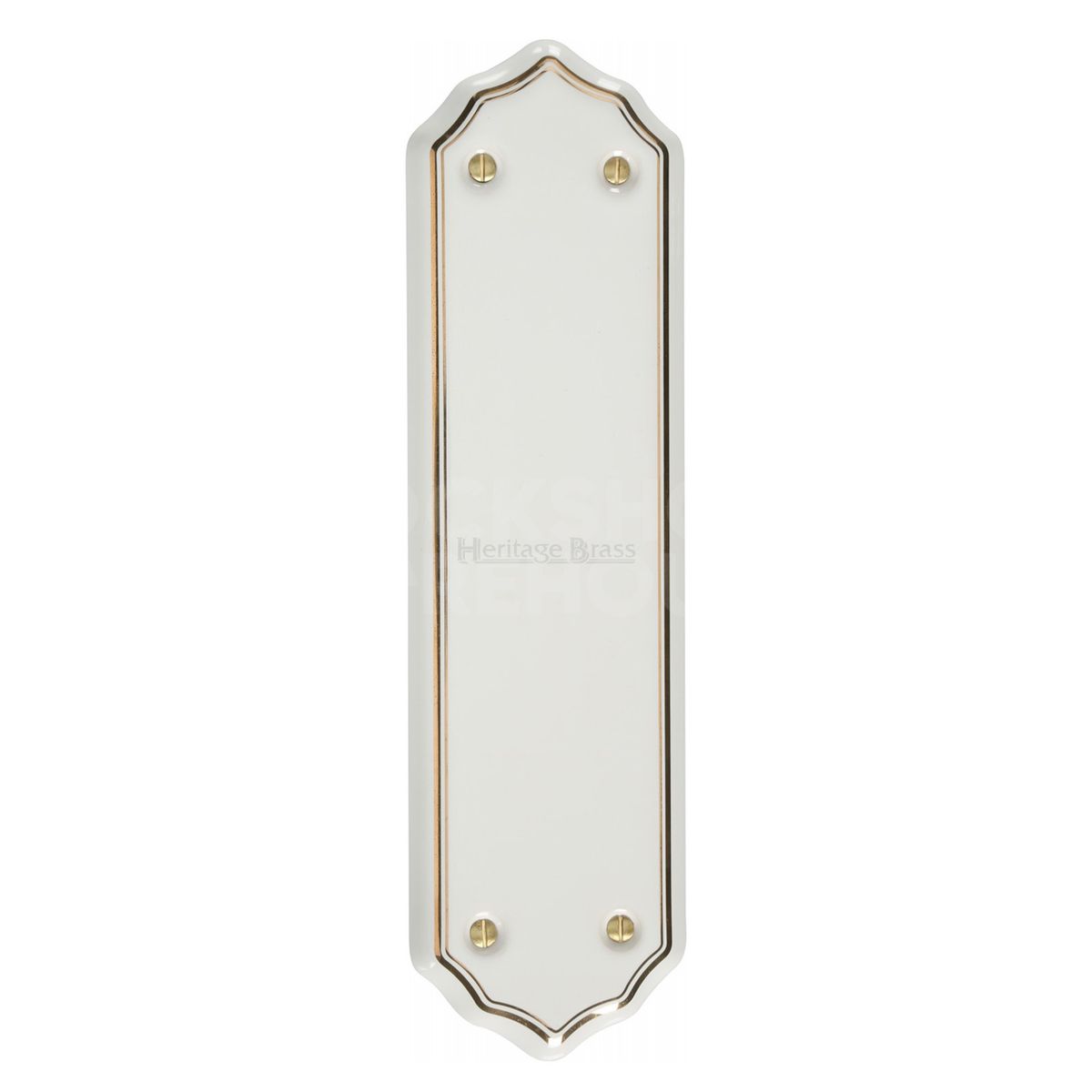 Gallery Image: Heritage Brass Traditional Shaped Fingerplate Gold Line