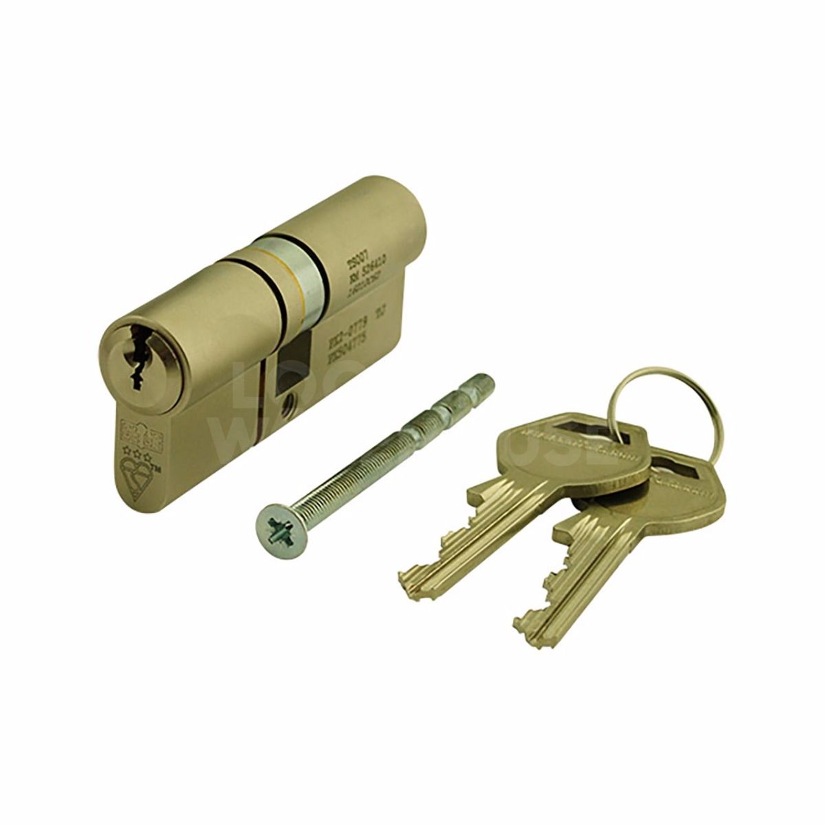 Dimensions Image: GEGE Pextra Guard Euro Double Cylinder - 3 Star Kitemarked