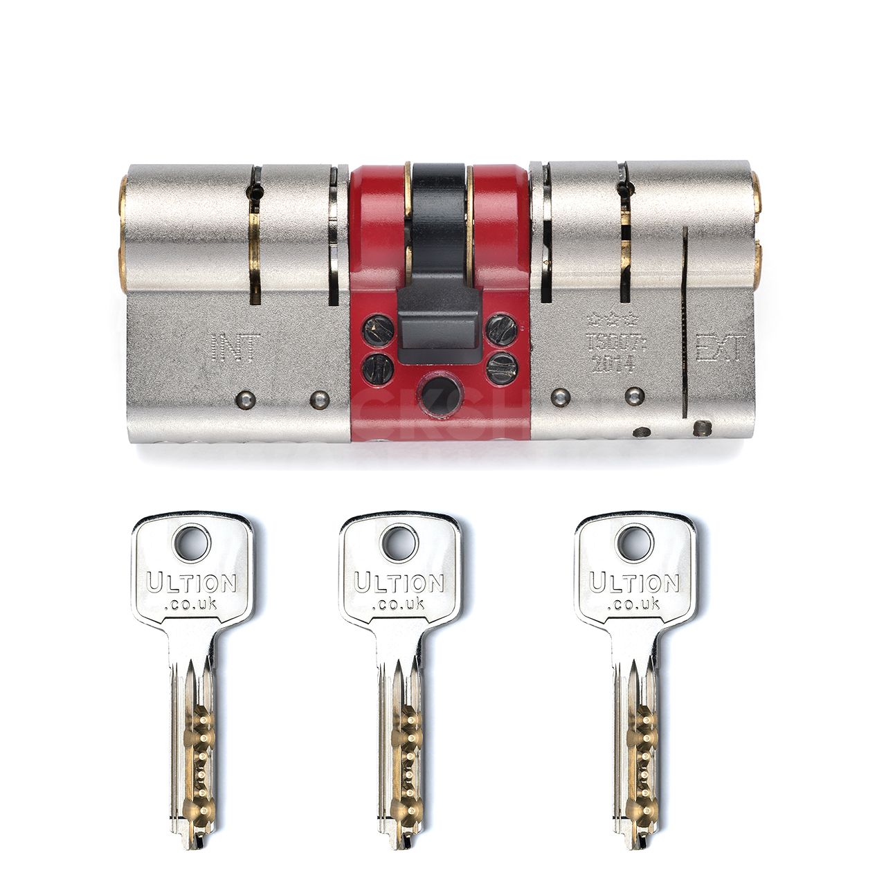 Dimensions Image: Ultion Euro Double Cylinder - WXM Range 3 Star Plus Kitemarked TS007