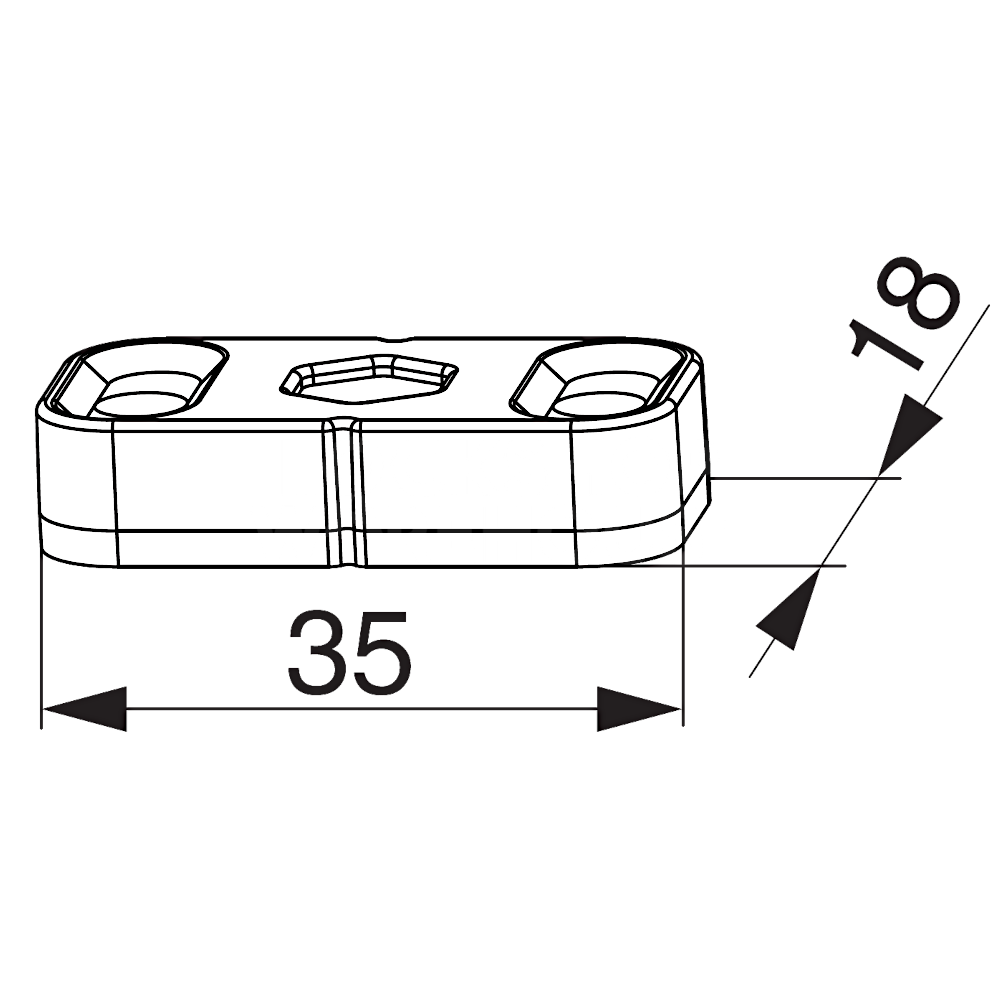 Dimensions Image: Maco M-TS Centre Keep Magnet Sensor