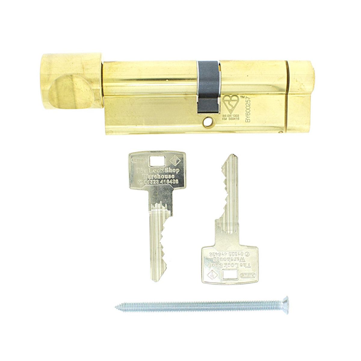 Dimensions Image: ABUS Pfaffenhain Euro Double Cylinder With Thumbturn Kitemarked