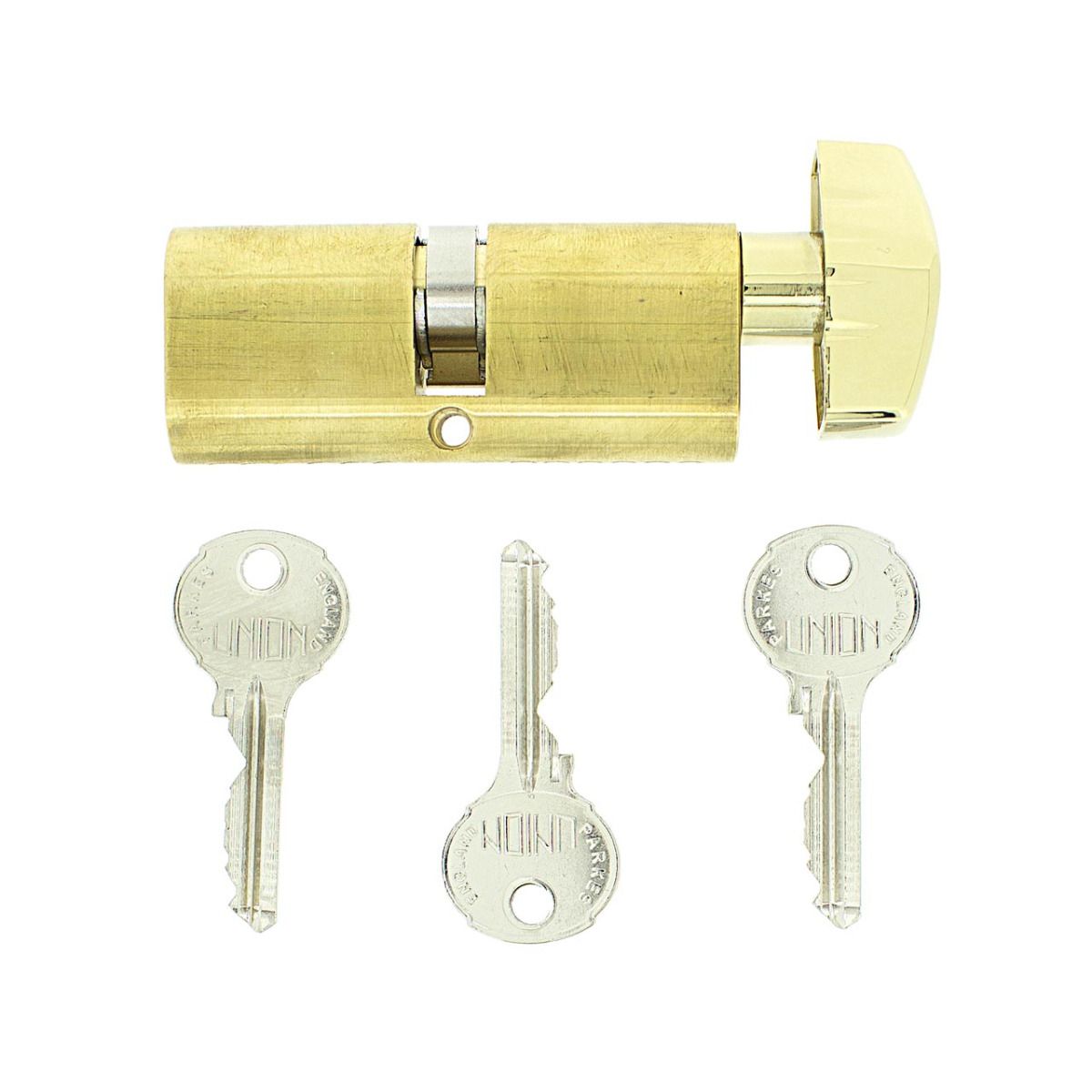Dimensions Image: Union 2 x 13 Oval Key and Turn Cylinder