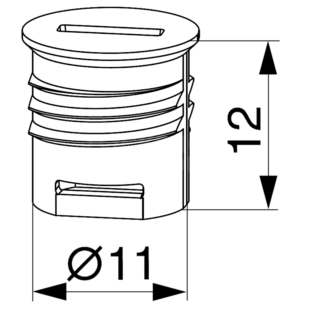 Dimensions Image: Maco M-TS Centre Keep Magnet Sensor