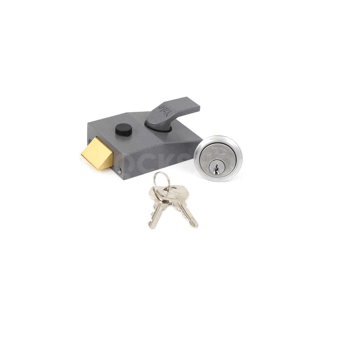 Gallery Image: Dark Metallic Grey Case | Satin Chrome Cylinder