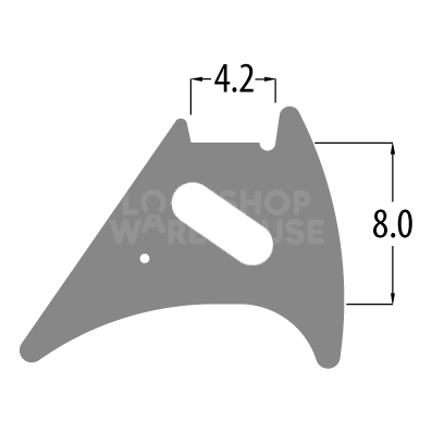Dimensions Image: REDDIPLEX TPR 8mm Bubble Seal Gasket To Suit UPVC Doors &amp; Windows - 8mm