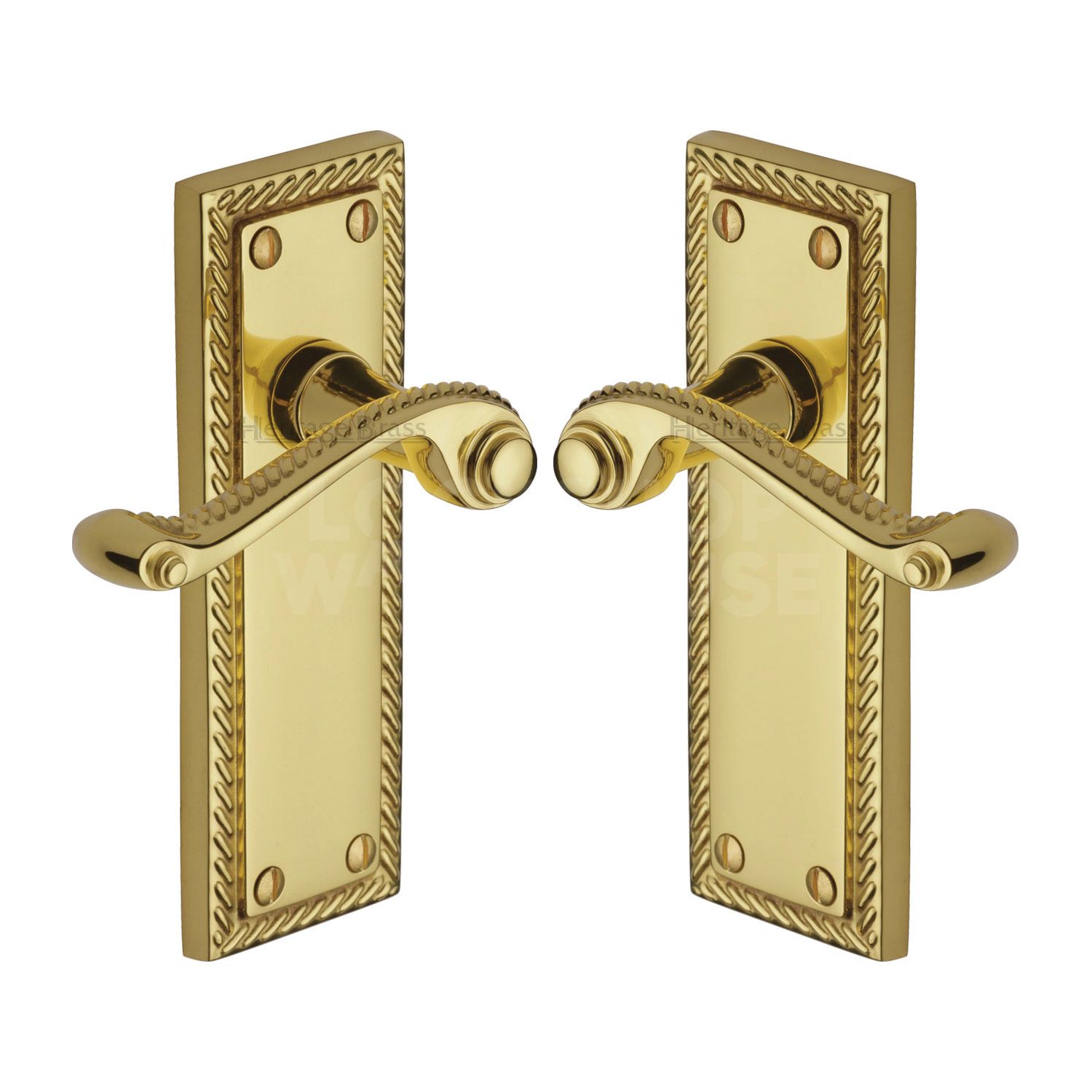 Traditional Georgian Door Handles (Pair) by Heritage Brass