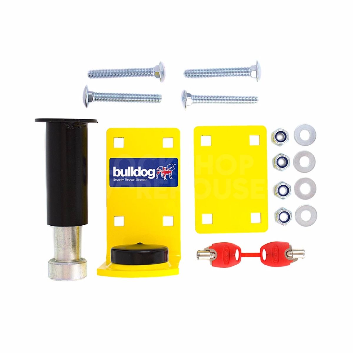 Dimensions Image: Bulldog GD400 Garage Door Lock