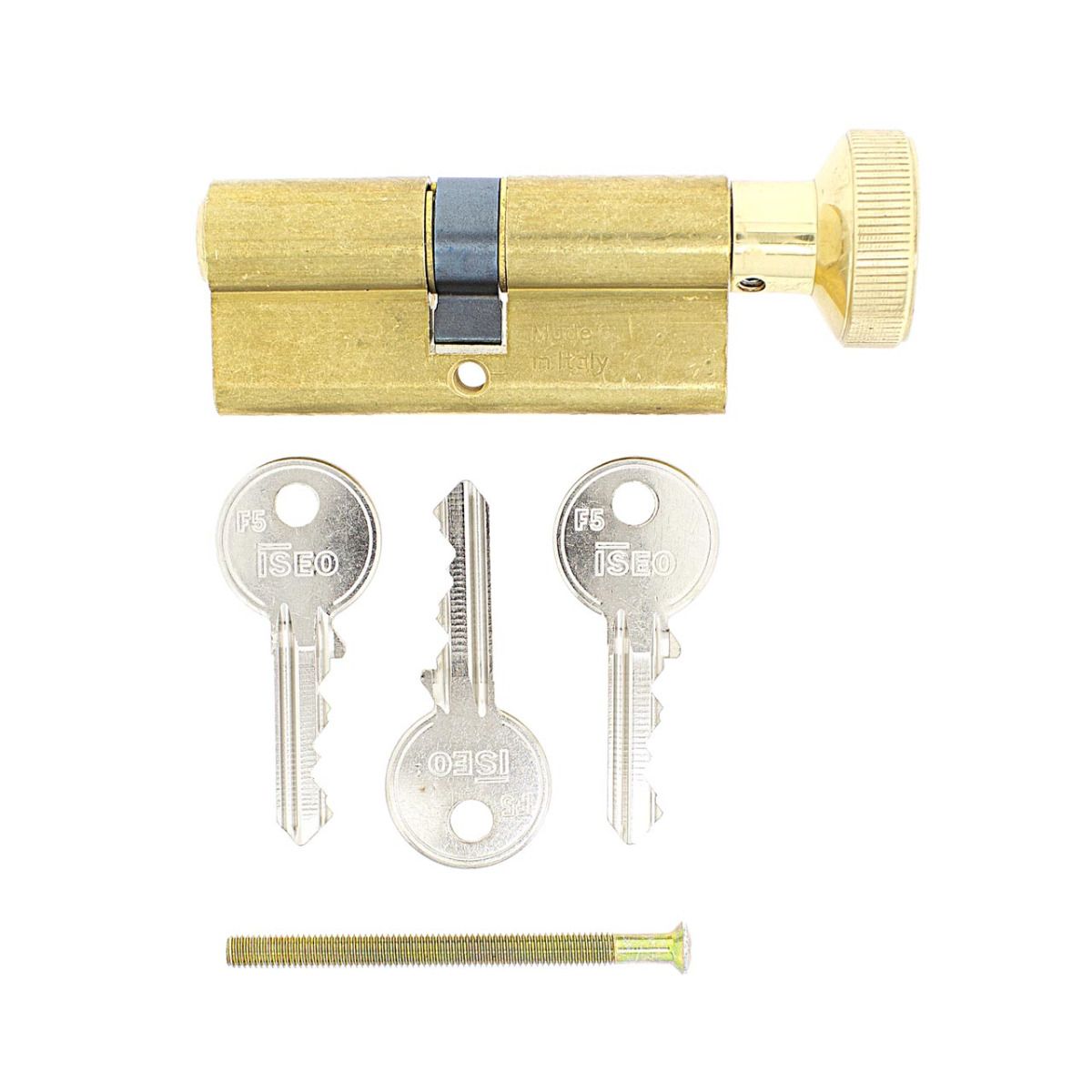 Dimensions Image: ISEO 5 Pin F5 Euro Thumb-turn cylinders