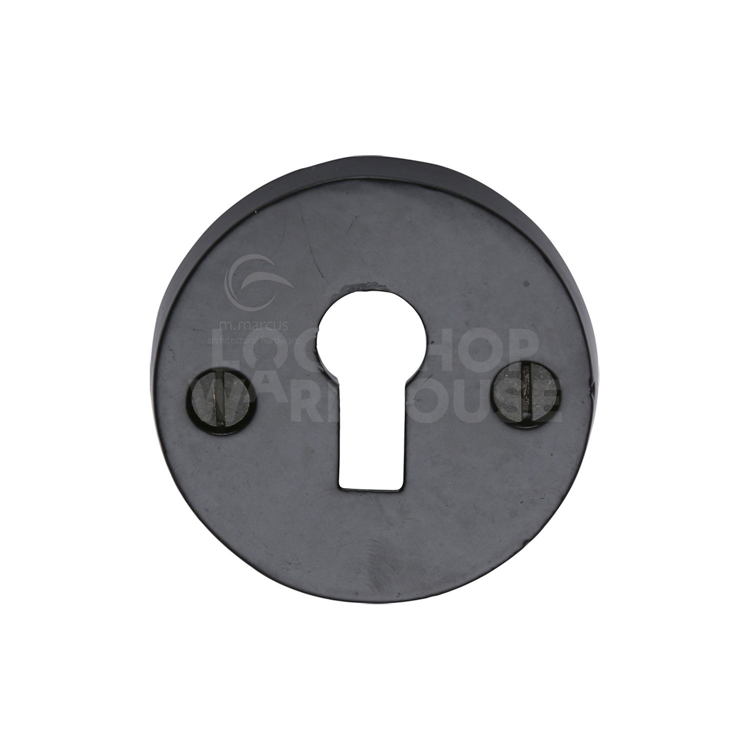 Traditional Black Iron Standard Key Escutcheon by M Marcus