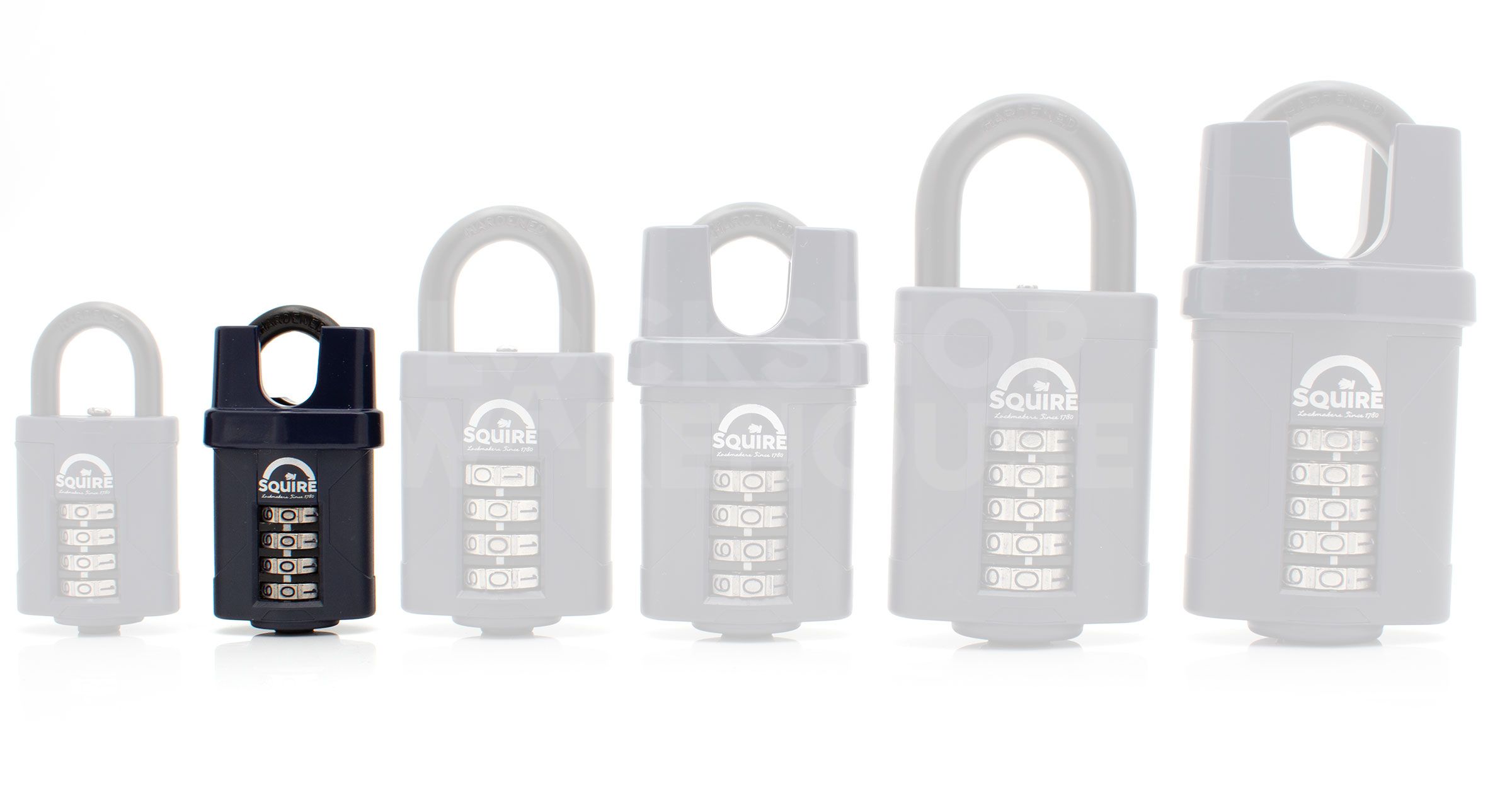 Dimensions Image: Squire CP40CS Recodable 40mm Combination Padlock