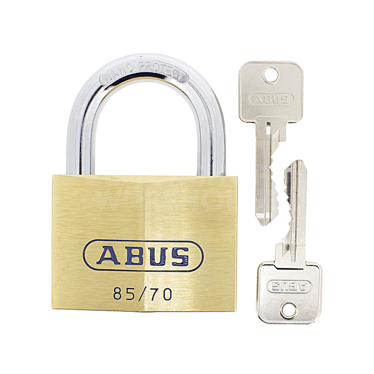 Dimensions Image: ABUS 85/70 Brass Padlock