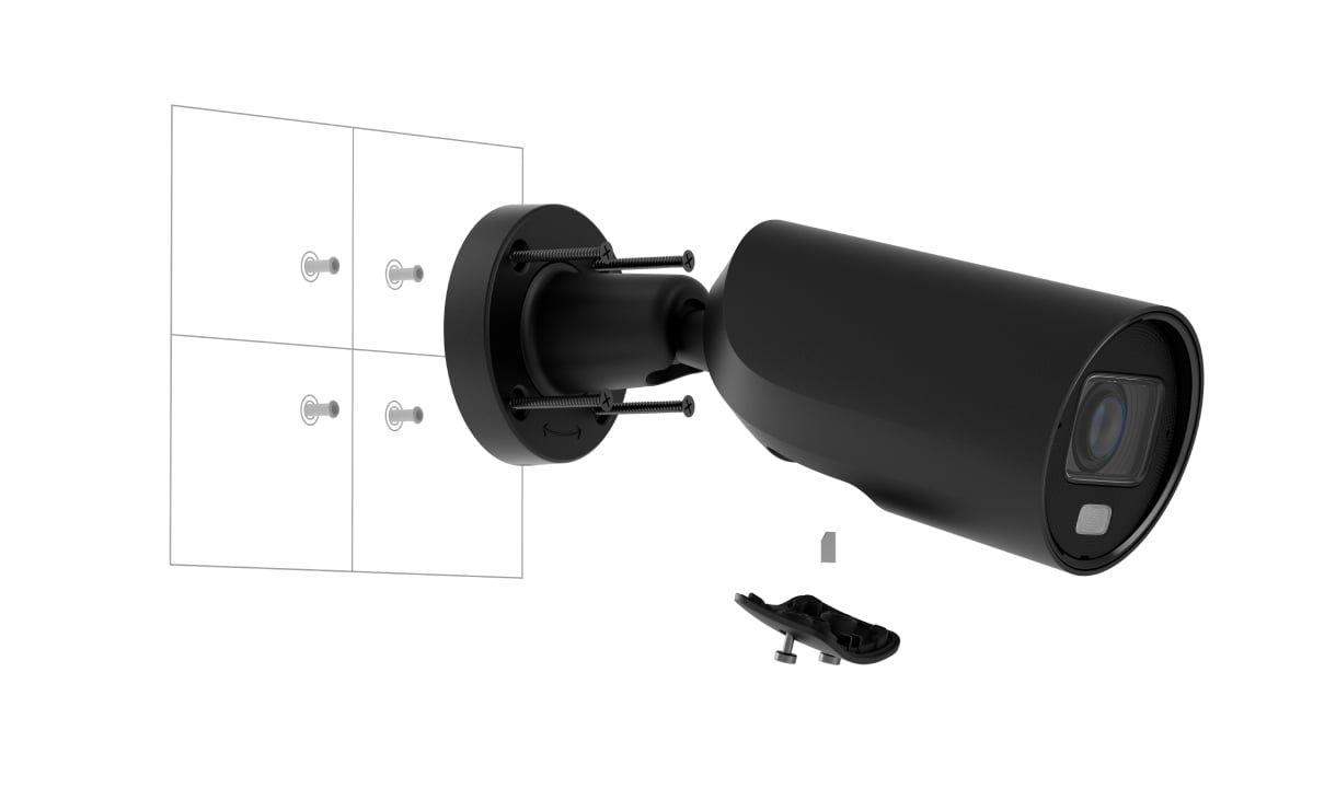 BulletCam HLVF wall fixing and accessible service cover
